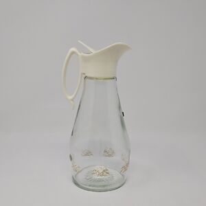 Vintage Log Cabin Glass Maple Syrup Dispenser
